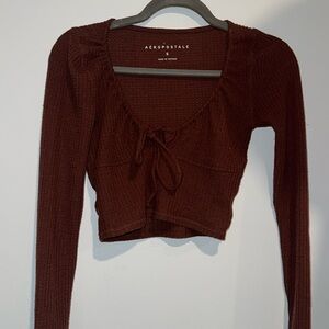 long sleeve crop top